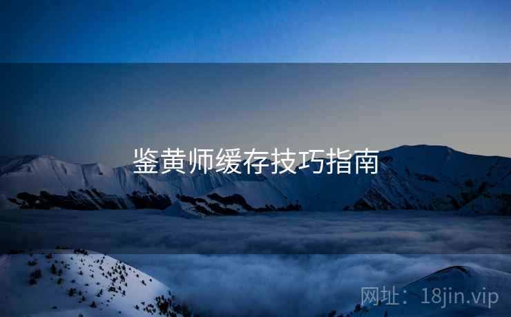 鉴黄师缓存技巧指南