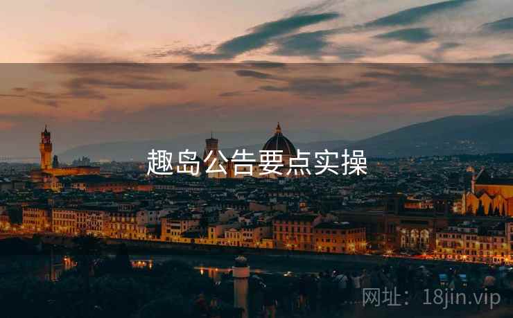 趣岛公告要点实操