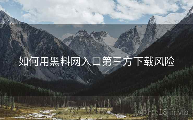 如何用黑料网入口第三方下载风险