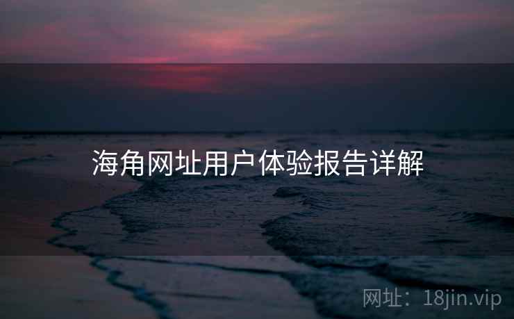 海角网址用户体验报告详解