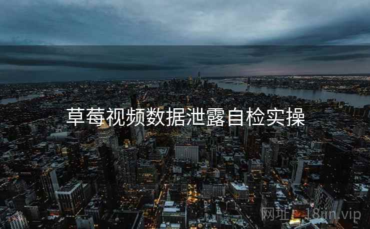 草莓视频数据泄露自检实操