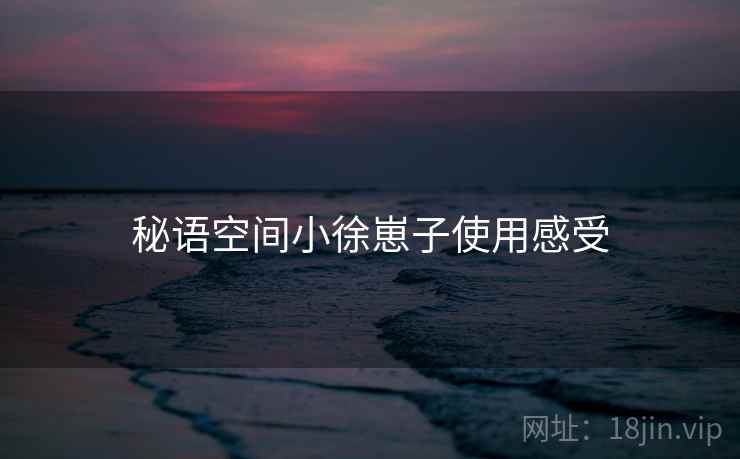 秘语空间小徐崽子使用感受