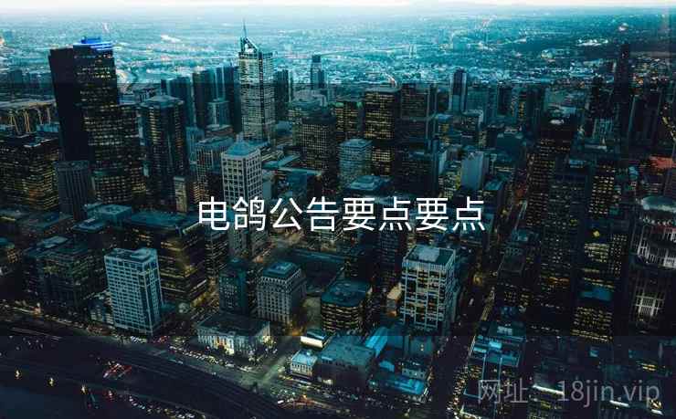 电鸽公告要点要点
