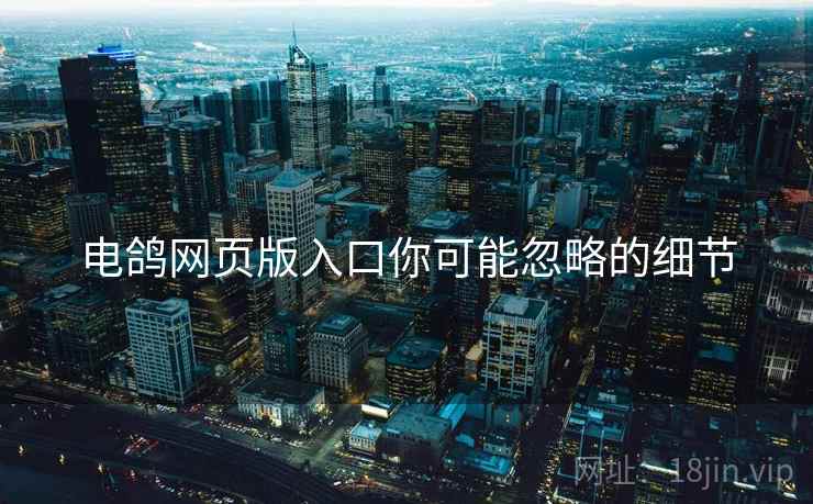 电鸽网页版入口你可能忽略的细节